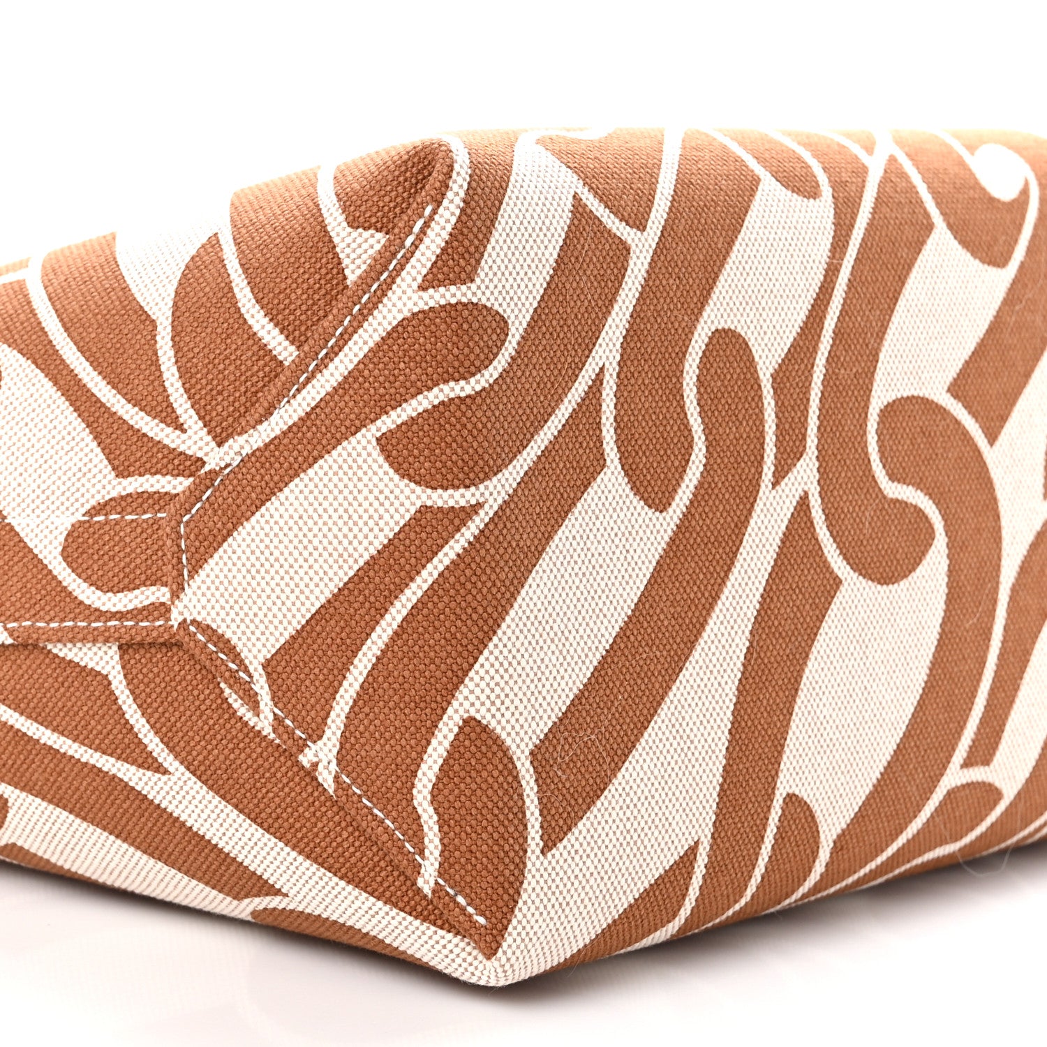 Hermes H Plume Canvas Swift Printed Maillons & Co Steeple 25 Bag Fauve Ecru Beige Gold 10 of 12