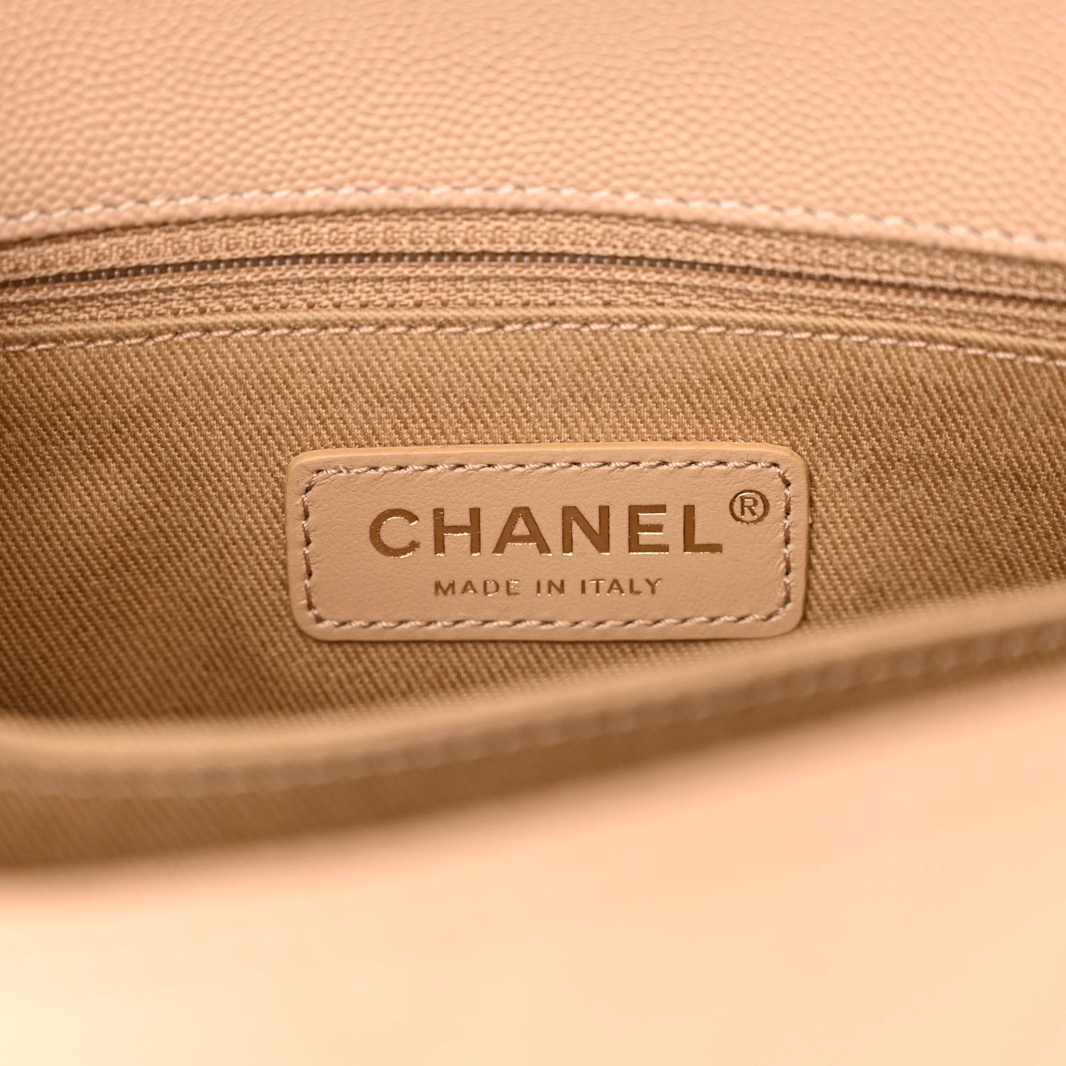 Chanel Caviar Chevron Quilted Mini Coco Handle Flap Beige 6 of 10