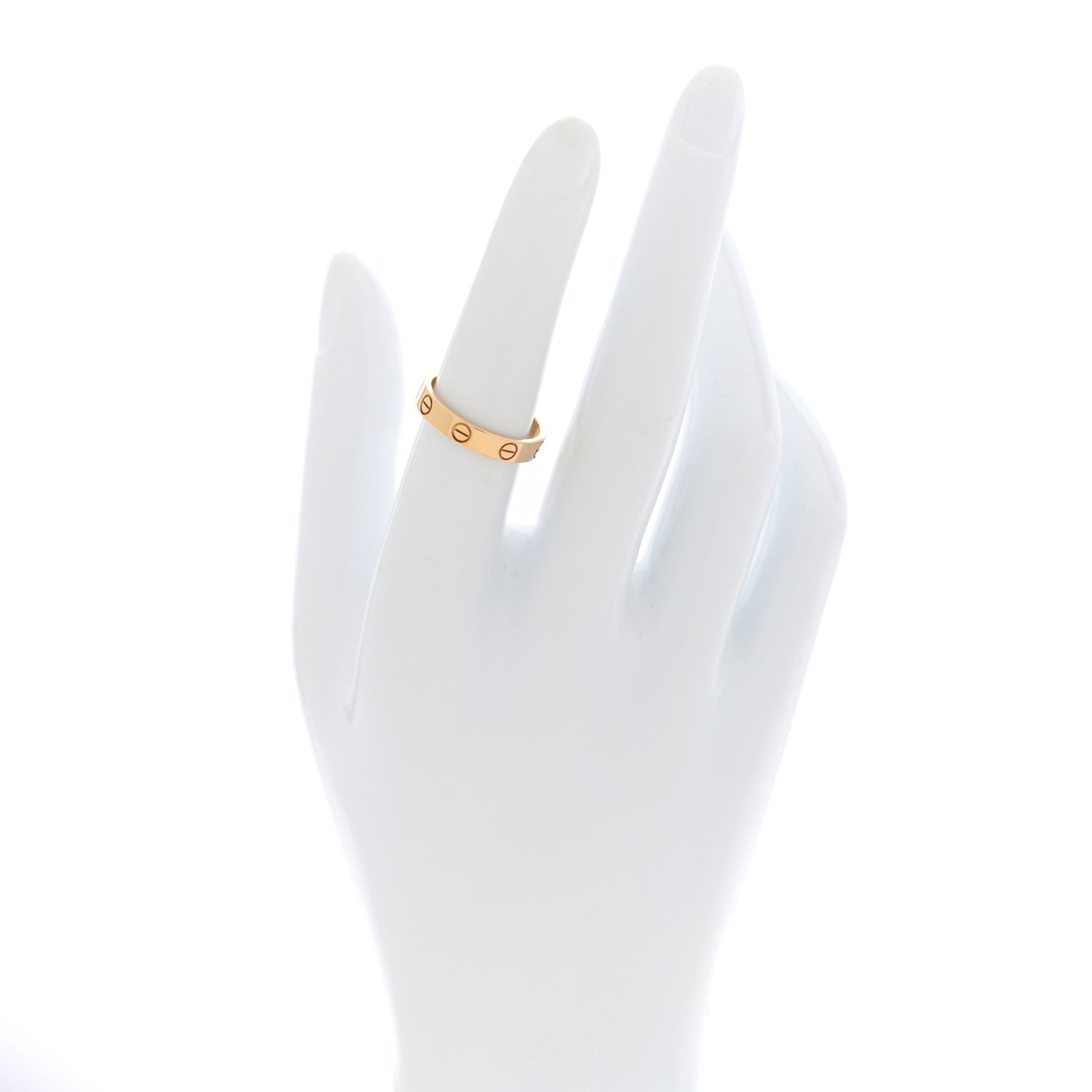 Cartier 18K Yellow Gold 3.5mm LOVE Wedding Band Ring 53 6.5 2 of 5
