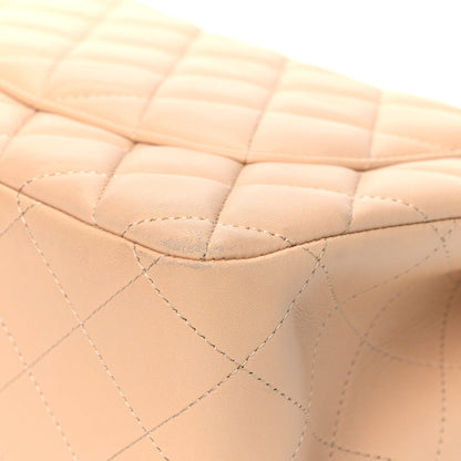 Chanel Lambskin Quilted Jumbo Double Flap Beige 9 of 10