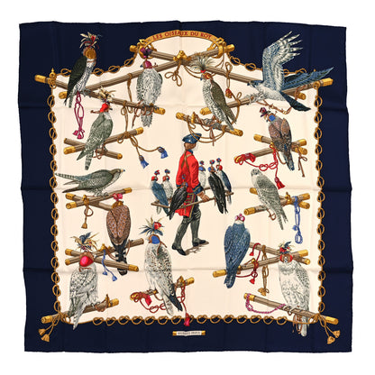 Hermes Silk Les Oiseaux Du Roy Scarf 90 1 of 3