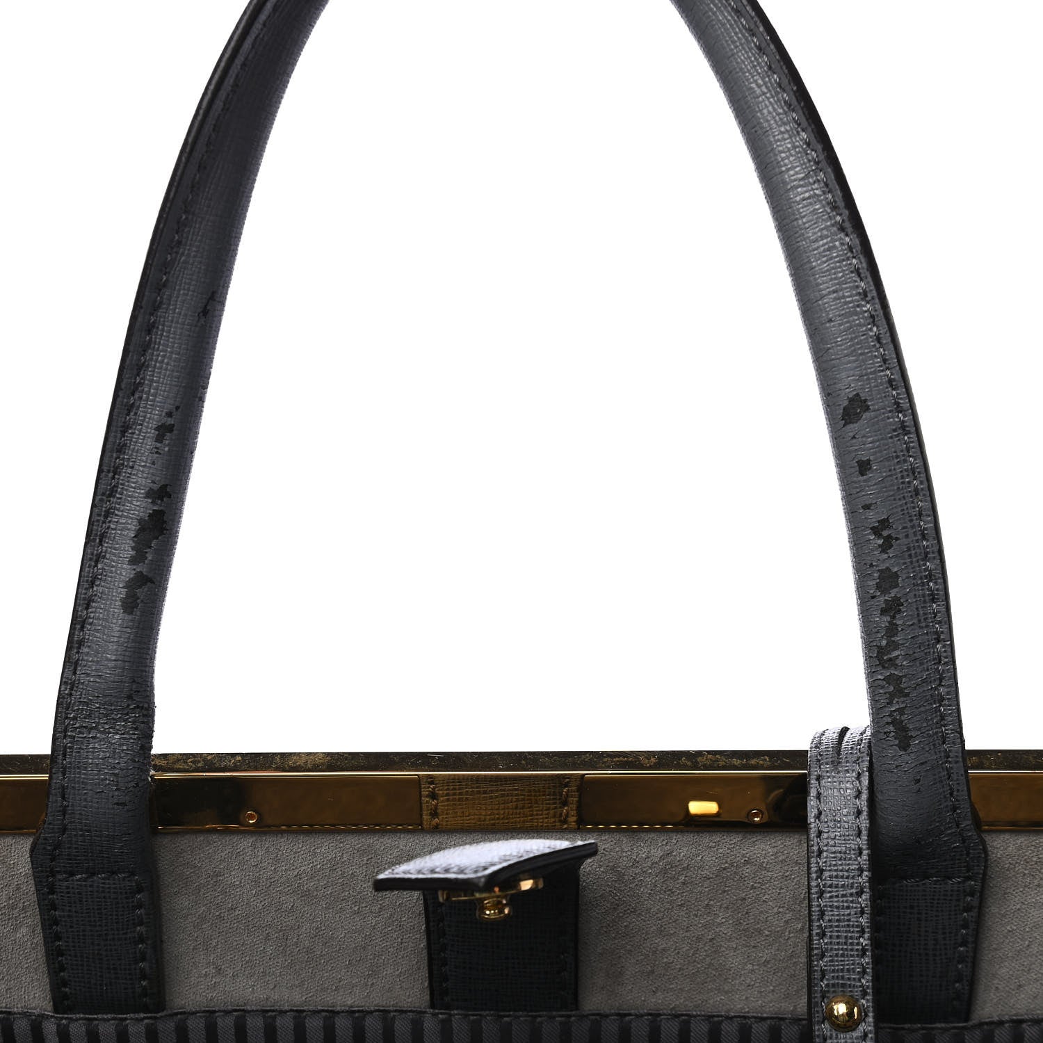 Fendi Vitello Elite Flamingo Regular 2Jours Tote Grigio Grigio Chiaro 6 of 6