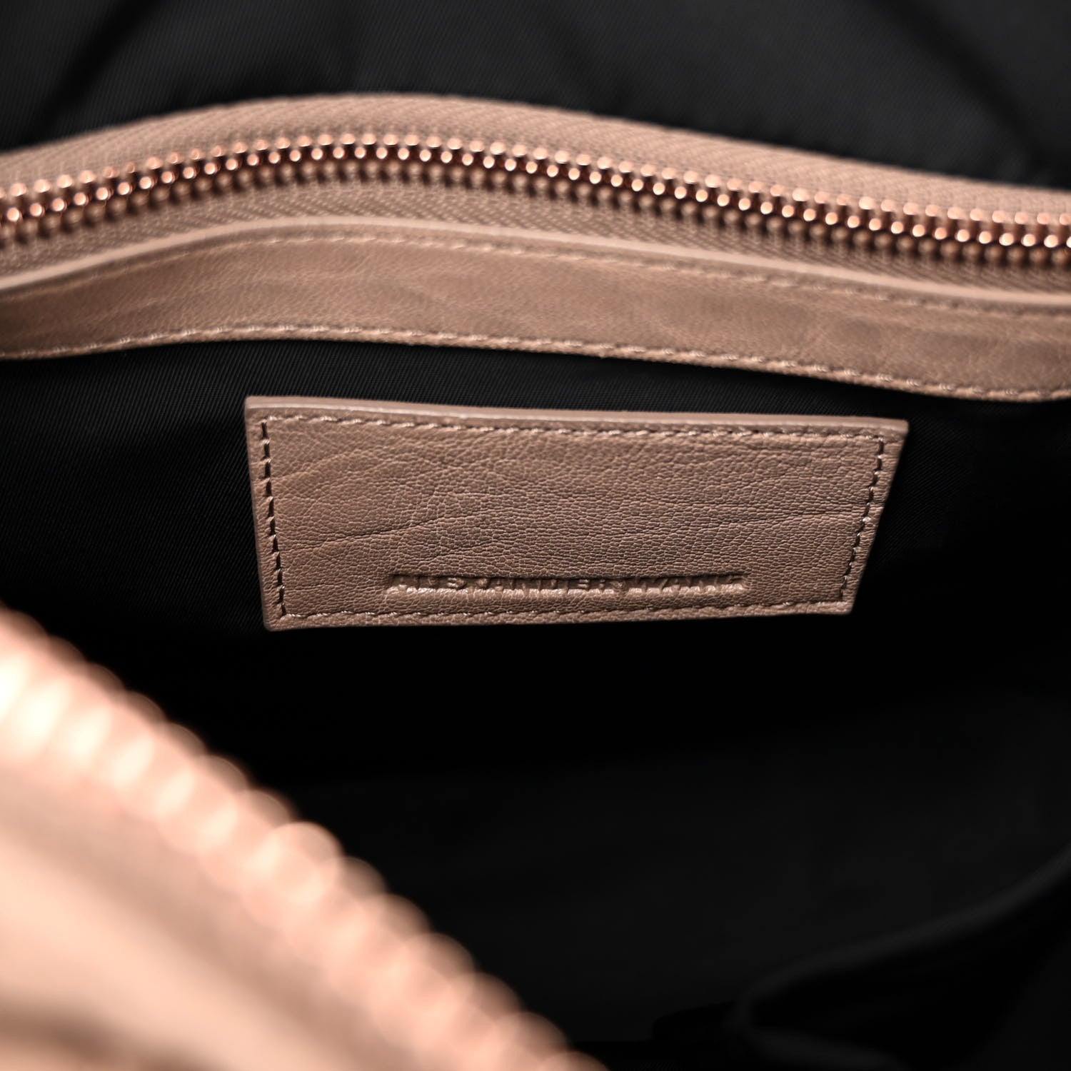 Alexander Wang Pebbled Lambskin Rocco Latte Rose Gold Hardware 6 of 9