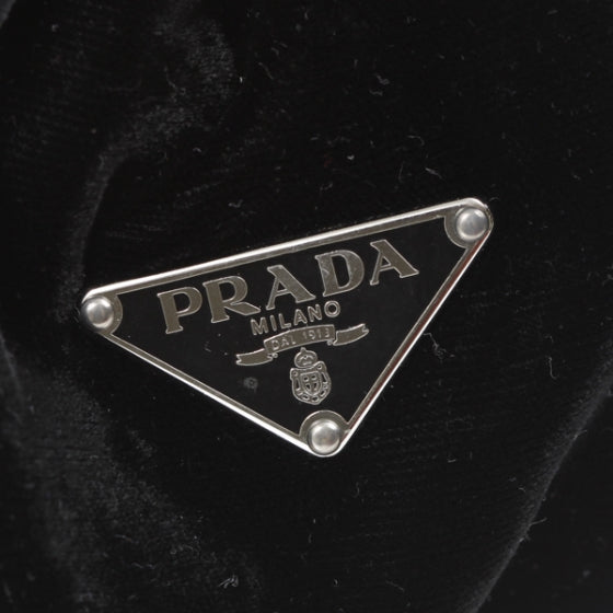 Prada Velvet Shoulder Bag Black 6 of 11