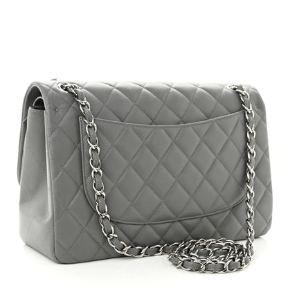 Chanel Caviar Quilted Jumbo Double Flap Grey 3 of 10