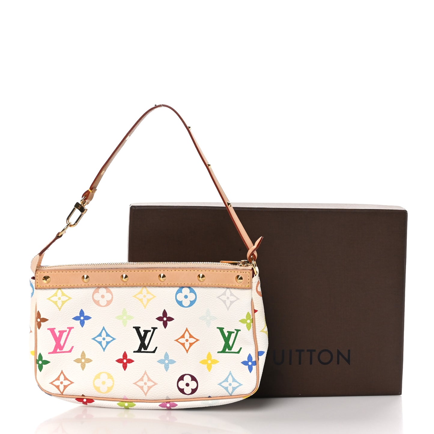 Monogram Multicolor Pochette Accessories White