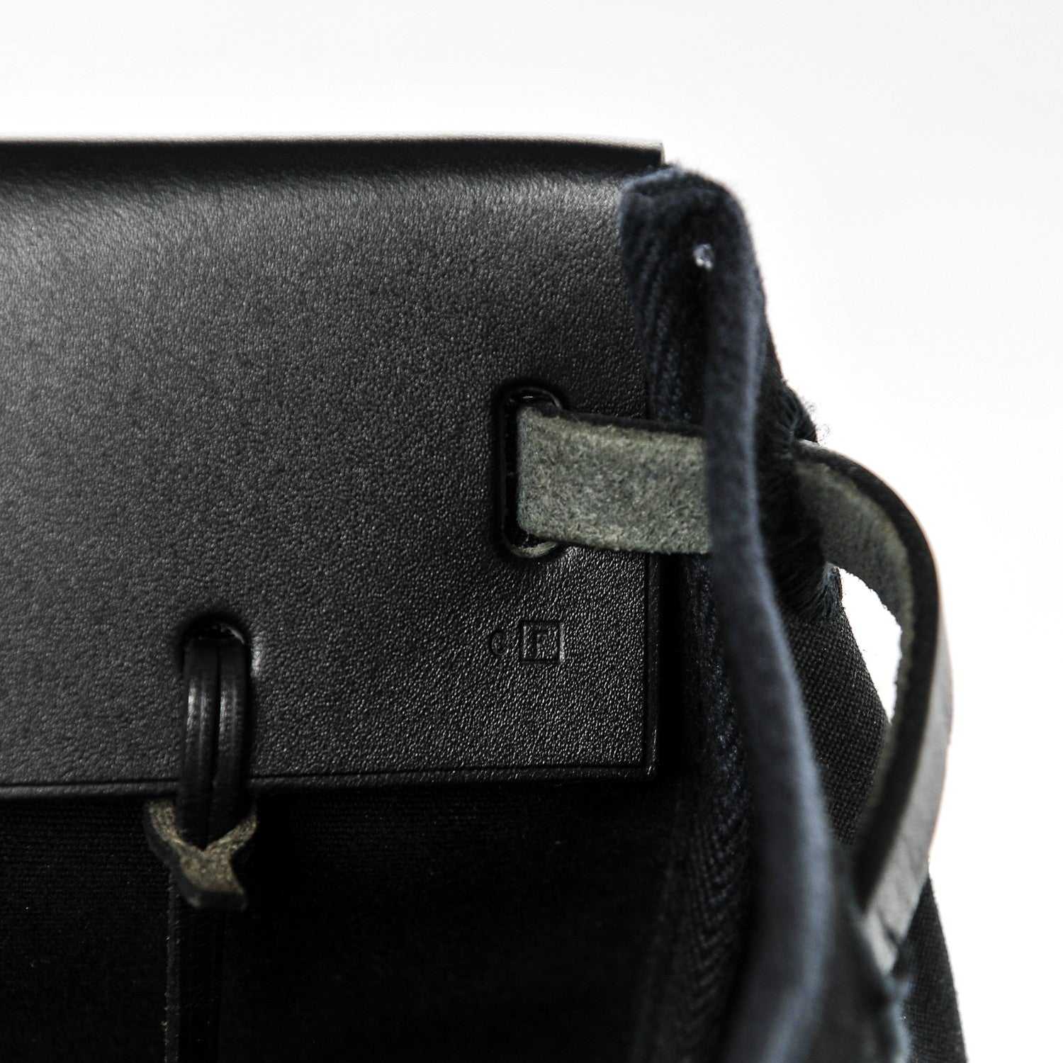 Hermes Toile Vache Hunter Herbag Cabas MM Black 8 of 8