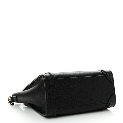 Celine Drummed Calfskin Nano Luggage Black 4 of 12