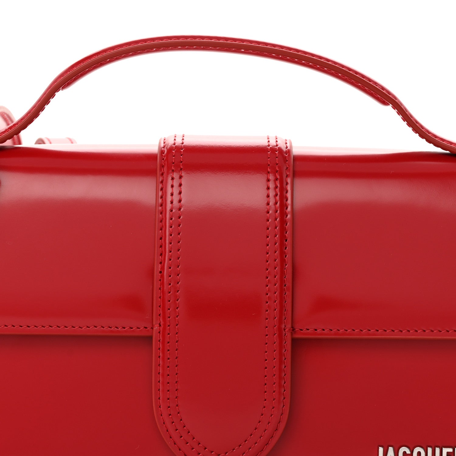 Jacquemus Glazed Calfskin Le Grand Bambino Red 7 of 9