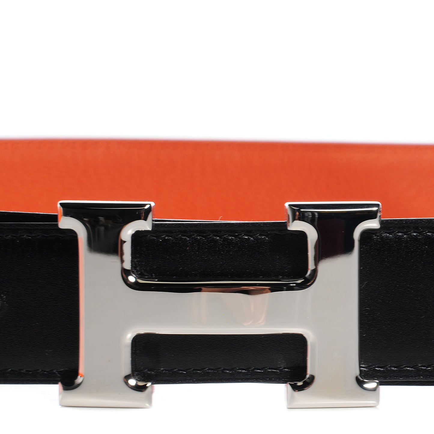 Togo Box Constance Reversible 32mm H Belt Orange Black 90