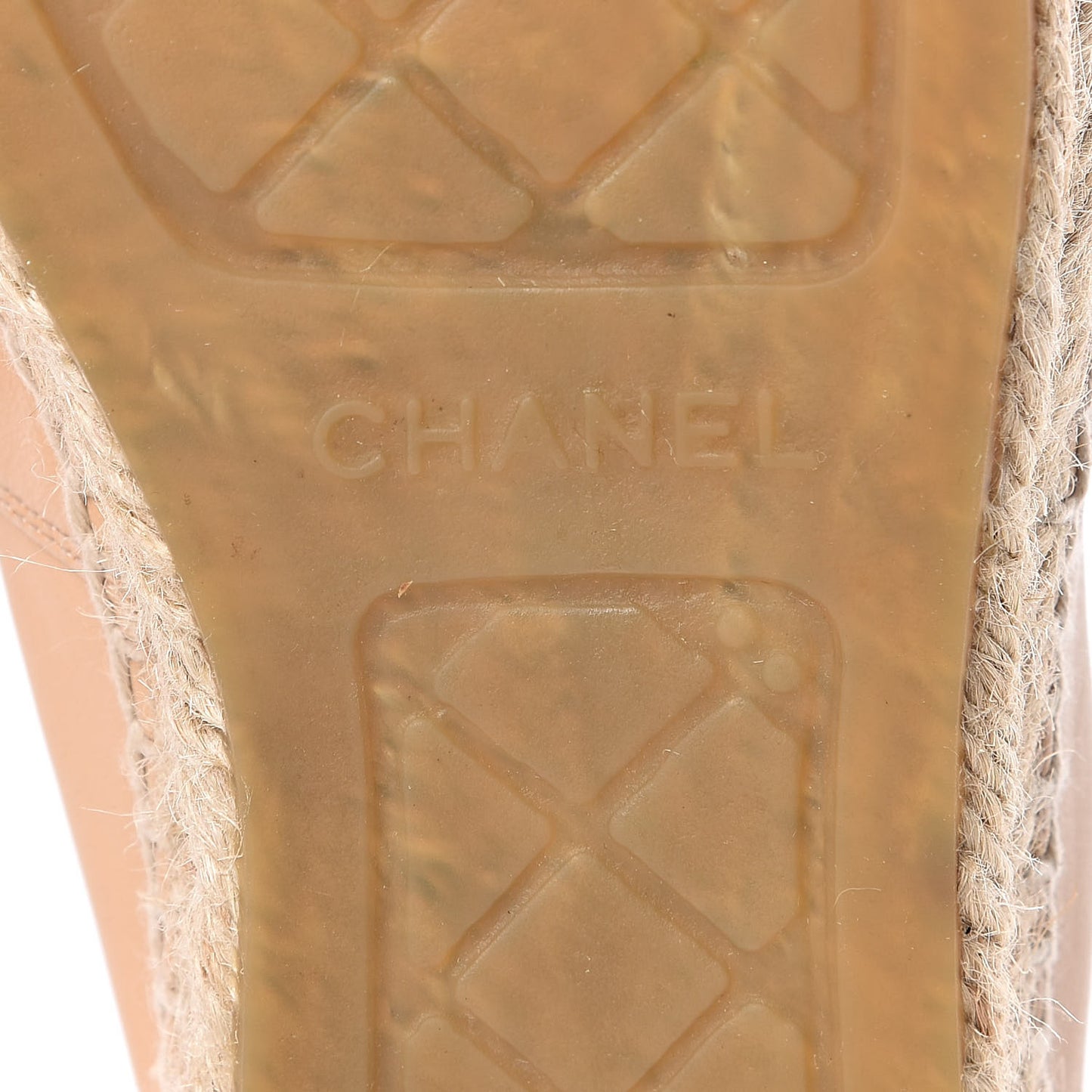 Lambskin CC Espadrilles 38 Beige Black