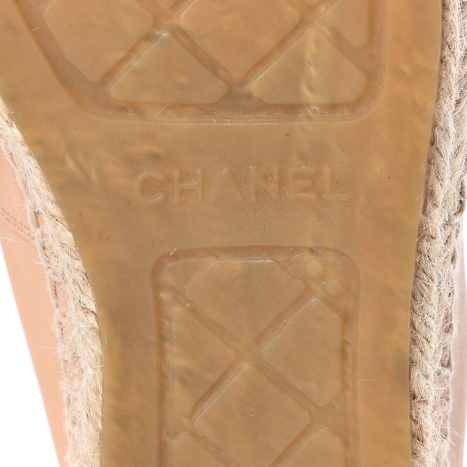 Chanel Lambskin CC Espadrilles 38 Beige Black 7 of 10
