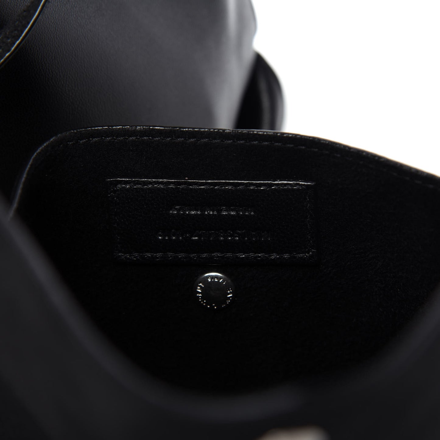 Lambskin Teddy Drawstring Bag Black