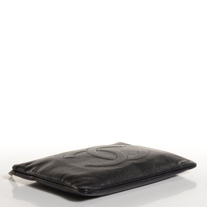 Chanel Caviar CC Flat Cosmetic Pouch Black 4 of 7