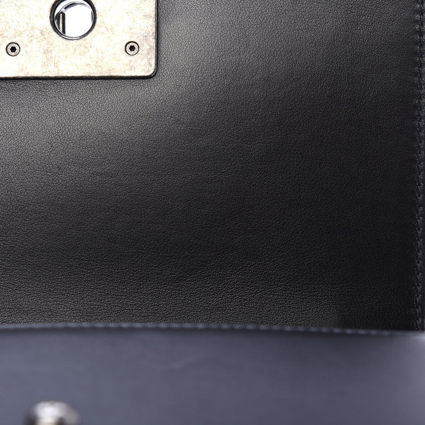Tweed Calfskin Small Boy Flap Black