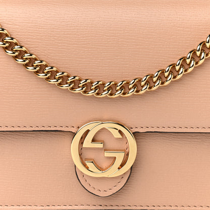 Gucci Textured Calfskin Icon Chain Wallet Pink Apricot 8 of 10