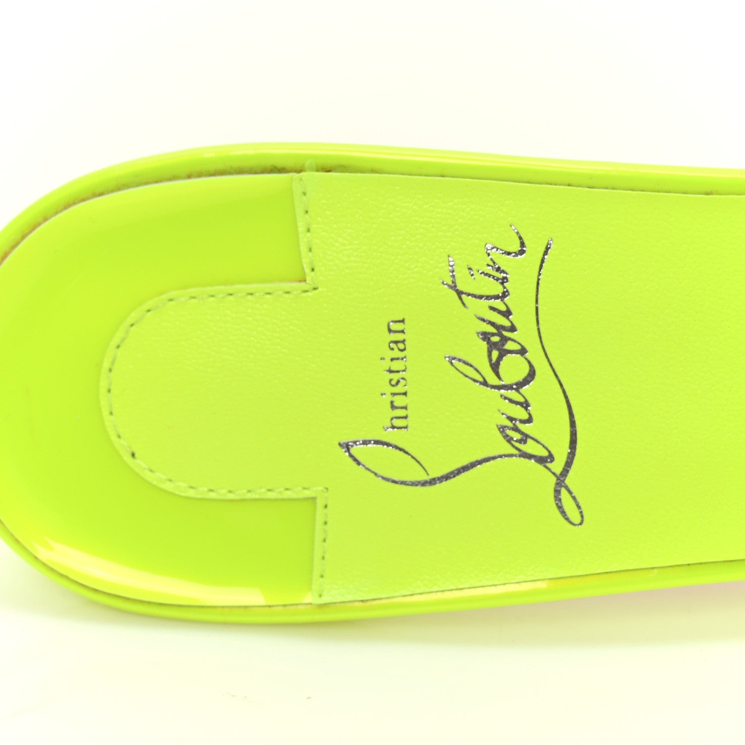 Christian Louboutin PVC Patent Me Dolly 85 Pumps 38.5 Fluo Yellow 6 of 6