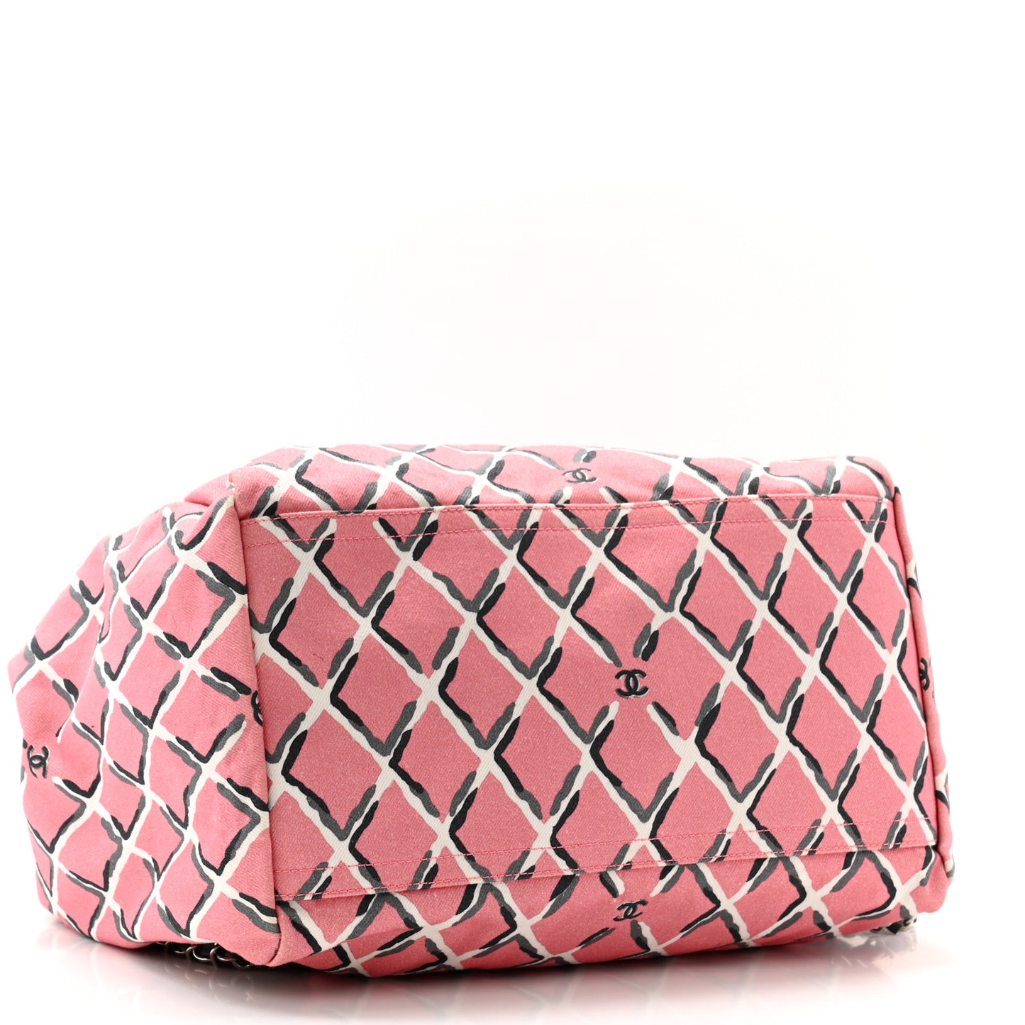 Canvas Coco Beach Backpack Pink Grey
