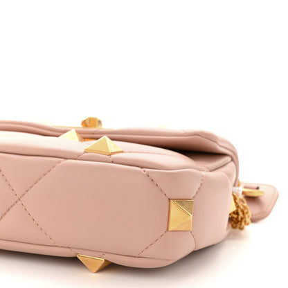 Valentino Garavani Nappa Small Roman Stud Shoulder Bag Rose Cannelle 9 of 9