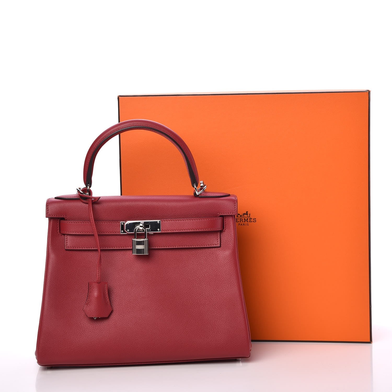 Hermes Evercolor Kelly Retourne 28 Rouge Grenat 35 of 35