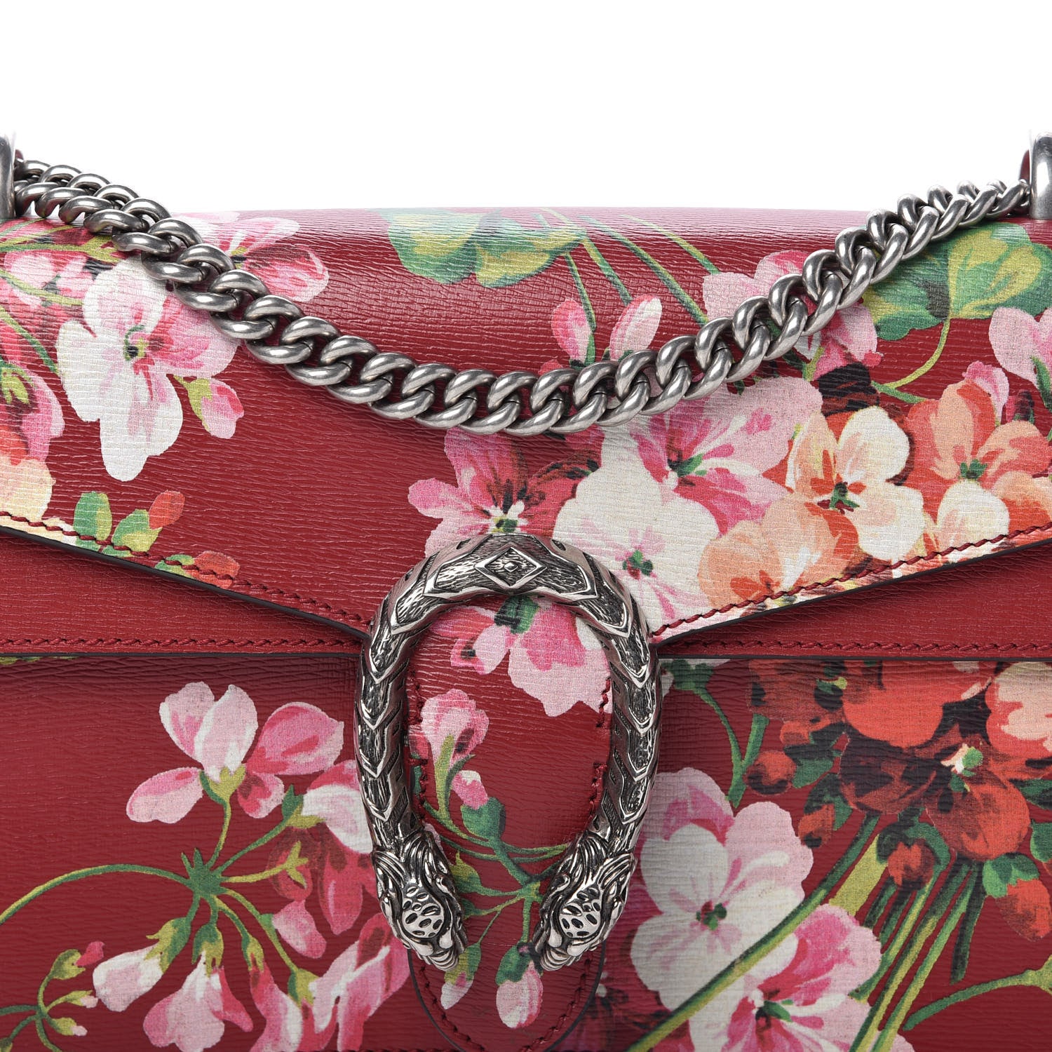 Gucci Calfskin Blooms Print Small Dionysus Shoulder Bag Romantic Cherry Multicolor 10 of 13