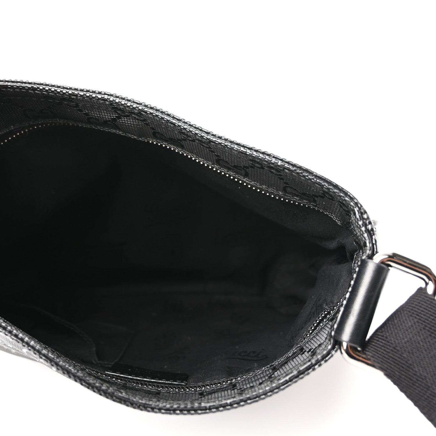 Gucci Imprime Monogram Small Flat Messenger Bag Black 4 of 9