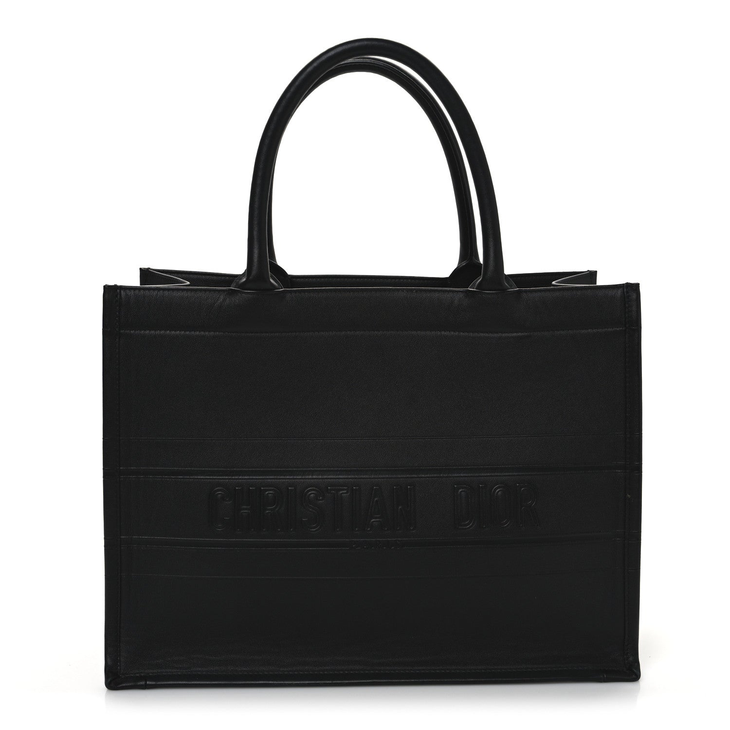 Christian Dior Calfskin Embossed Medium Book Tote Black 1 of 14