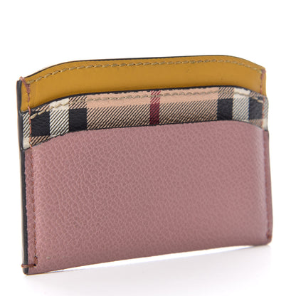 Burberry Soft Grain Calfskin Haymarket Check Izzy Card Case Dusty Pink 3 of 7
