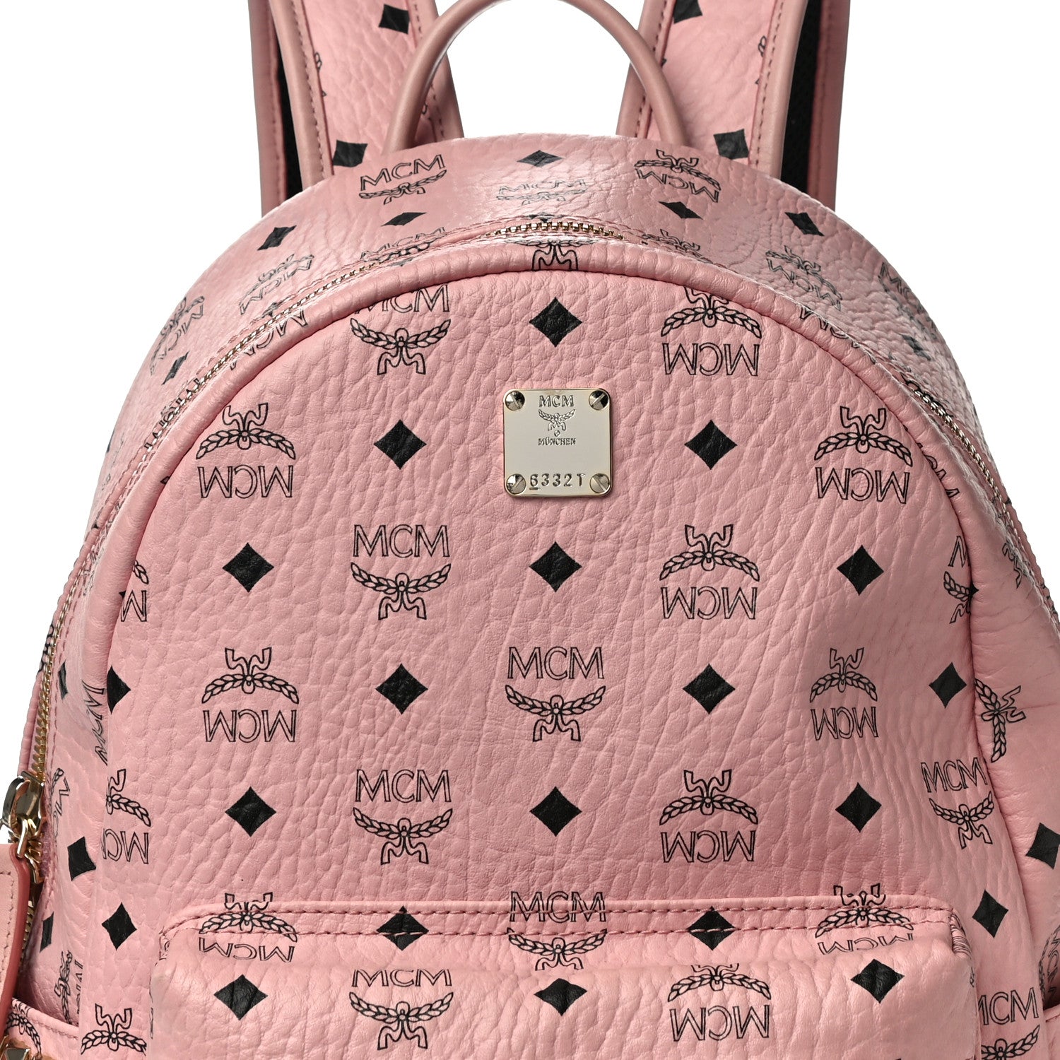 MCM Visetos Small Side Stud Stark Backpack Soft Pink 7 of 10