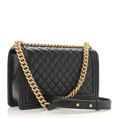 Chanel Lambskin Quilted New Medium Boy Flap Black 3 of 12
