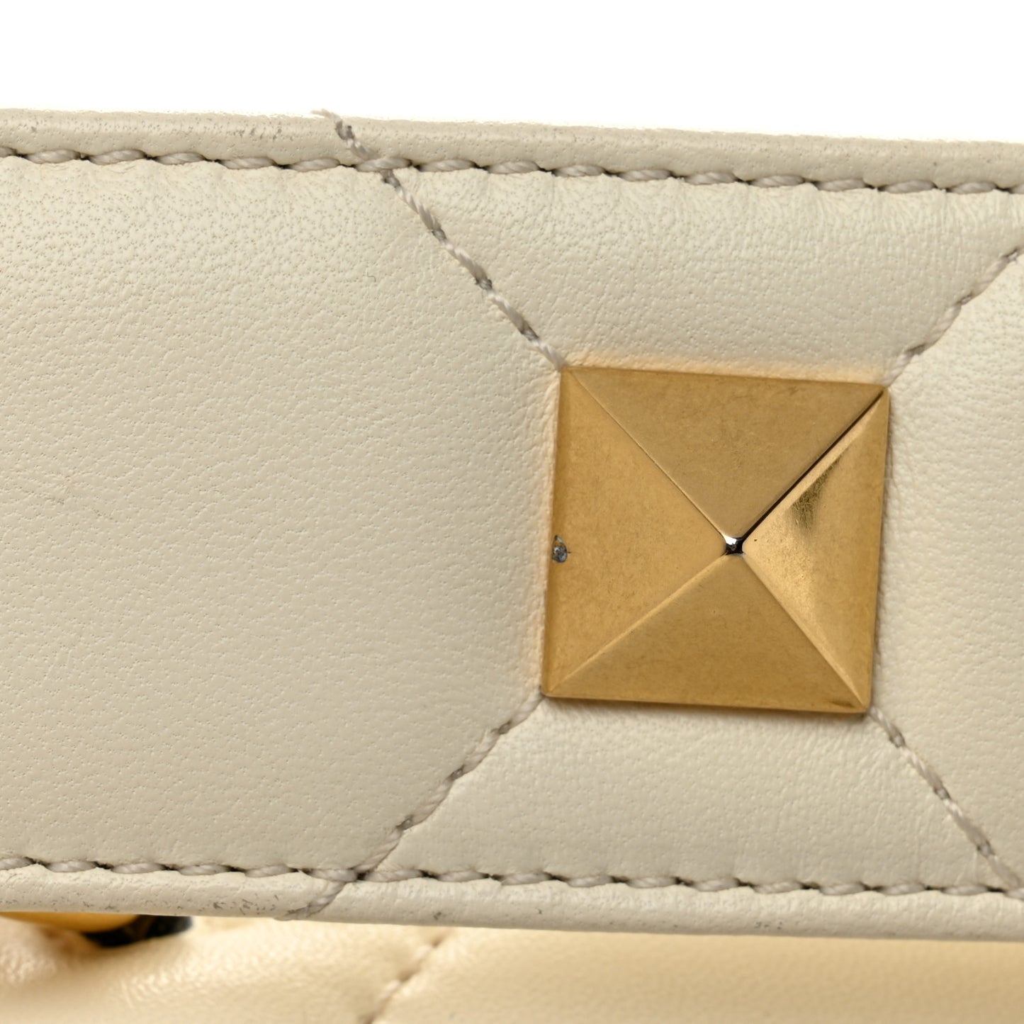 Nappa Medium Roman Stud Shoulder Bag Ivory