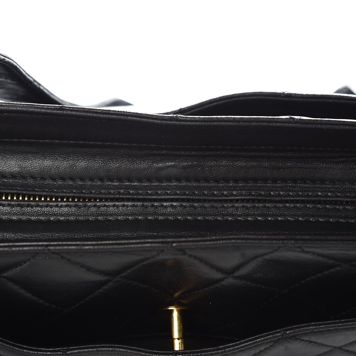 Chanel Lambskin Quilted CC Shopping Tote Black 8 of 16