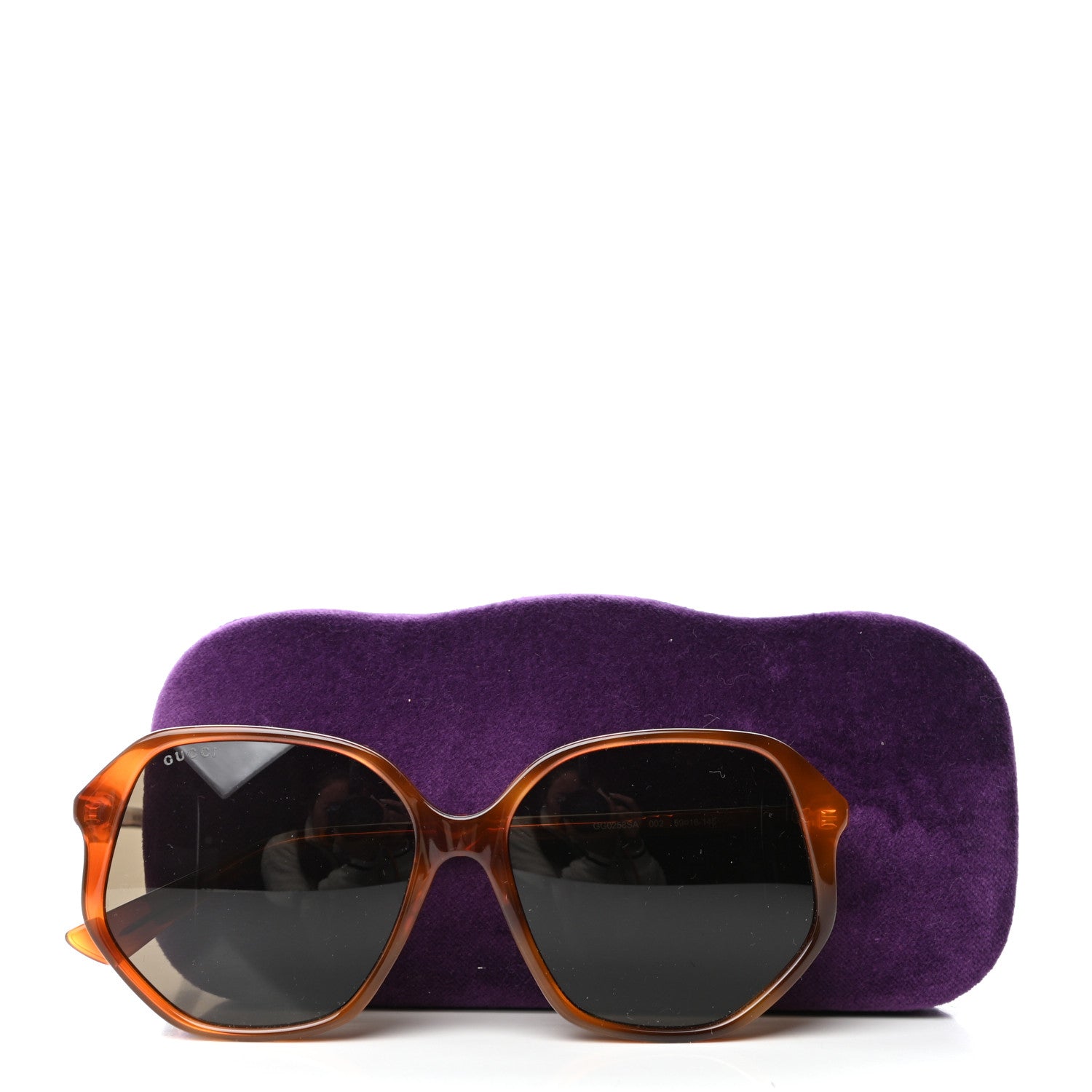 Gucci Acetate Round Sunglasses GG0258SA Tortoise 8 of 8