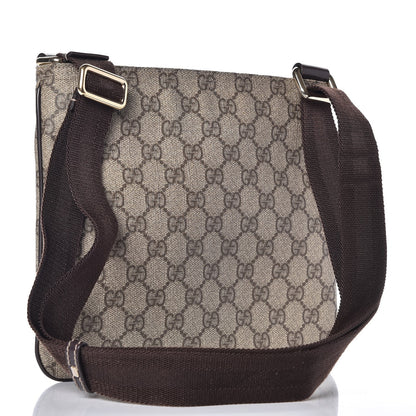Gucci GG Supreme Monogram Small Flat Messenger Bag Dark Brown 3 of 7