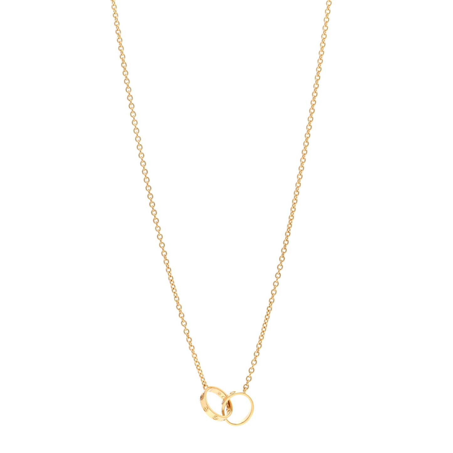 18K Yellow Gold Interlocking LOVE Necklace