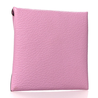 Hermes Chevre Mysore Bastia Coin Purse Mauve Sylvestre 3 of 8