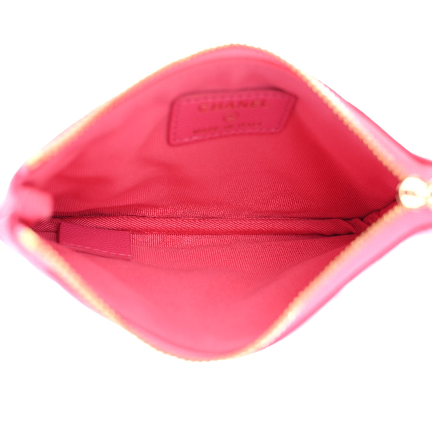 Caviar Quilted Small Cosmetic Case Pink