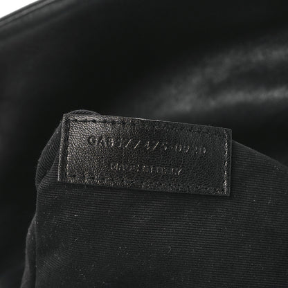 Saint Laurent Lambskin Quilted Medium Loulou Puffer Monogram Chain Satchel Black 8 of 12