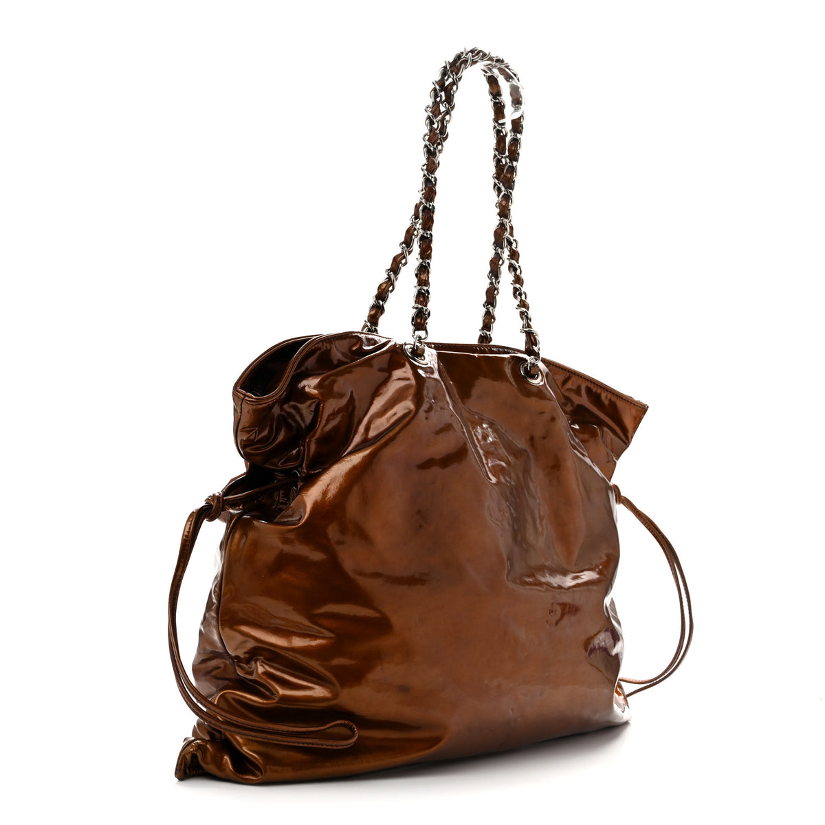 Chanel Patent Bonbons Shopper Tote Bronze 3 of 14
