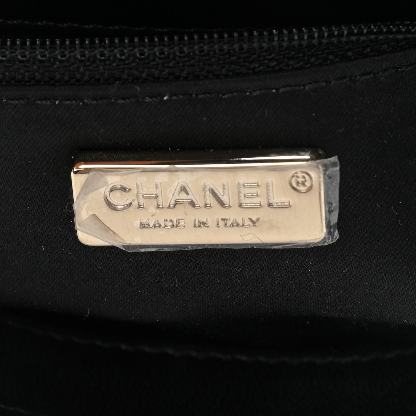 Sequin Striped Classic Mini Flap Black Gold