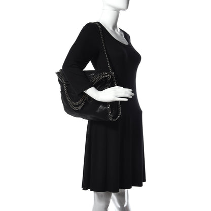 Stella McCartney Embellished Shaggy Deer Small Falabella Fold Over Tote Black 2 of 10