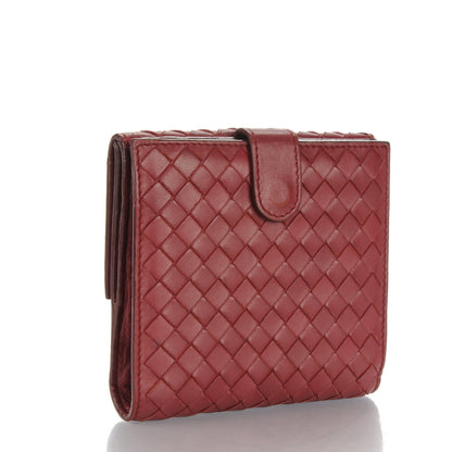 Bottega Veneta Nappa Intrecciato French Flap Wallet Red 3 of 8