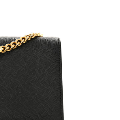 Saint Laurent Grain De Poudre Small Monogram Kate Satchel Black 15 of 16