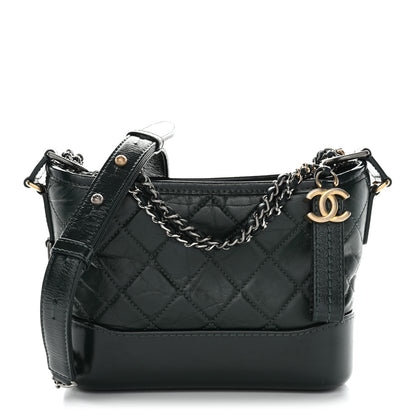 Chanel Aged Calfskin Quilted Small Gabrielle Hobo Dark Green 1 of 13