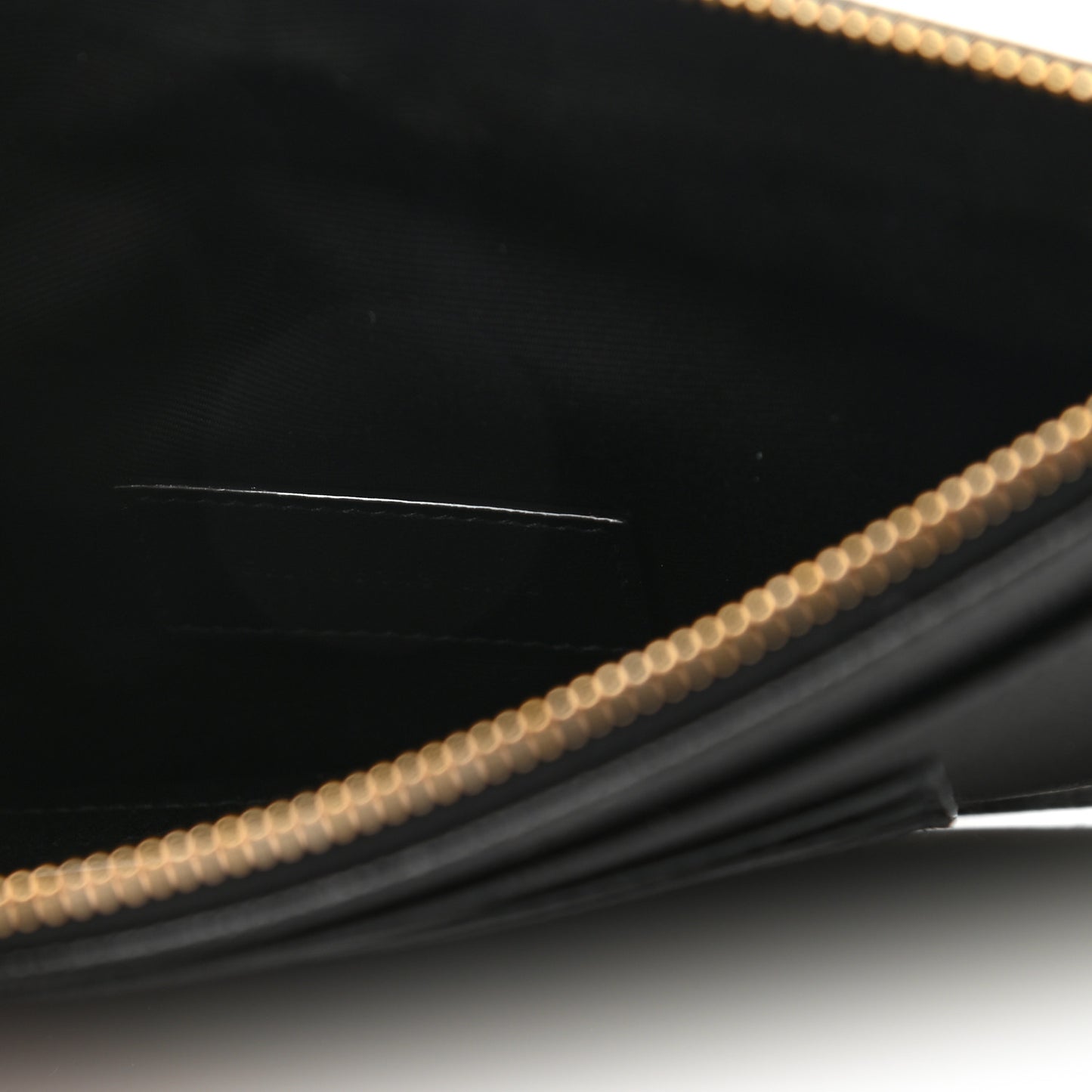 Grain De Poudre Chevron Monogram Large Bill Pouch Black