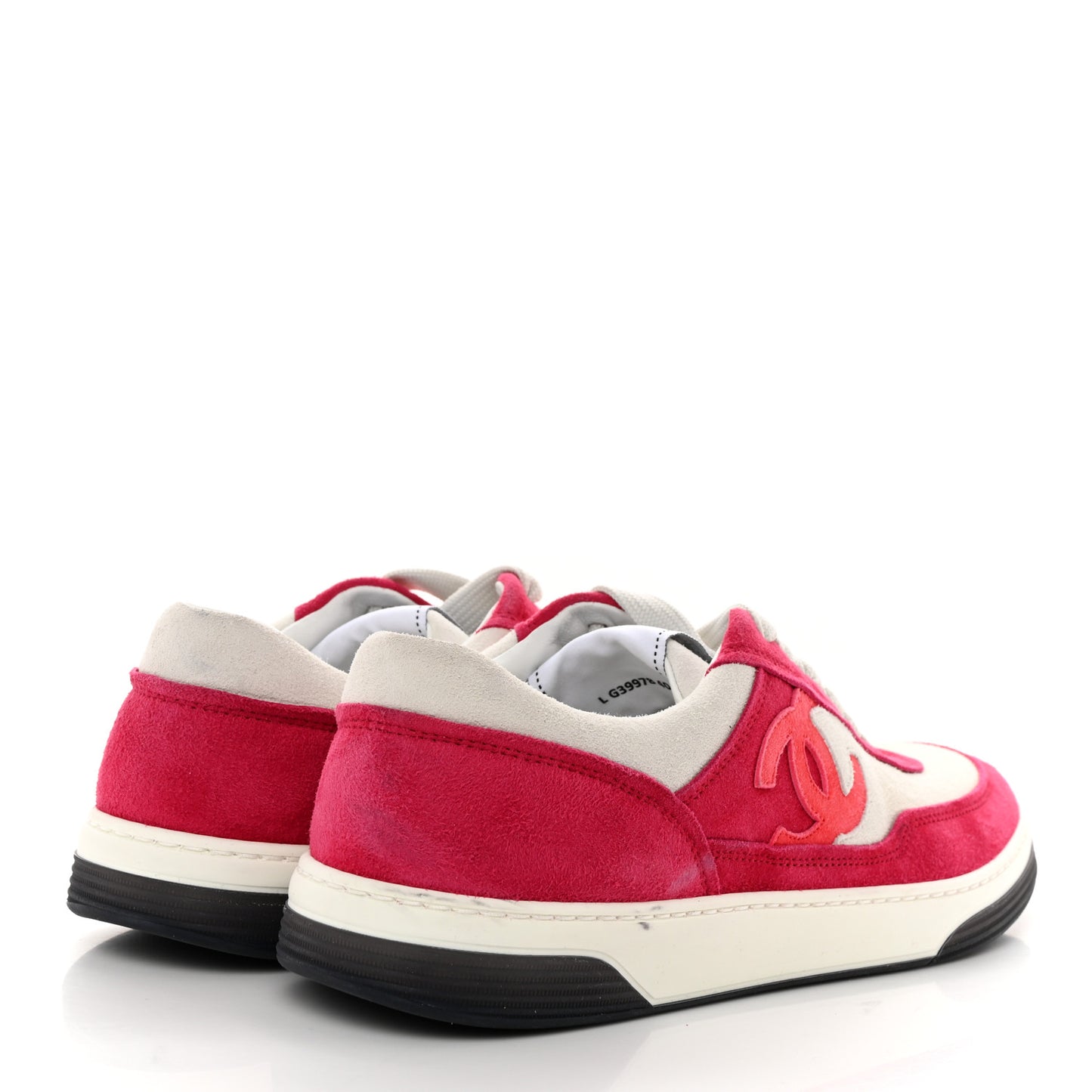 Suede Kidskin Womens CC Sneakers 40 Dark Pink White