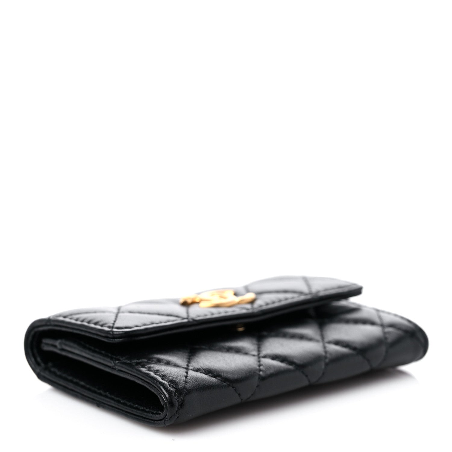 Chanel Lambskin Quilted Flap Card Holder Black 4 of 9