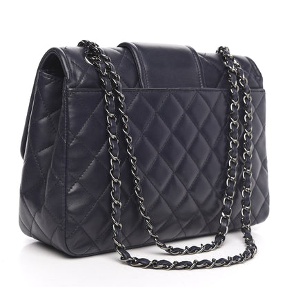 Chanel Lambskin Quilted Elementary Chic Flap Navy 3 of 13