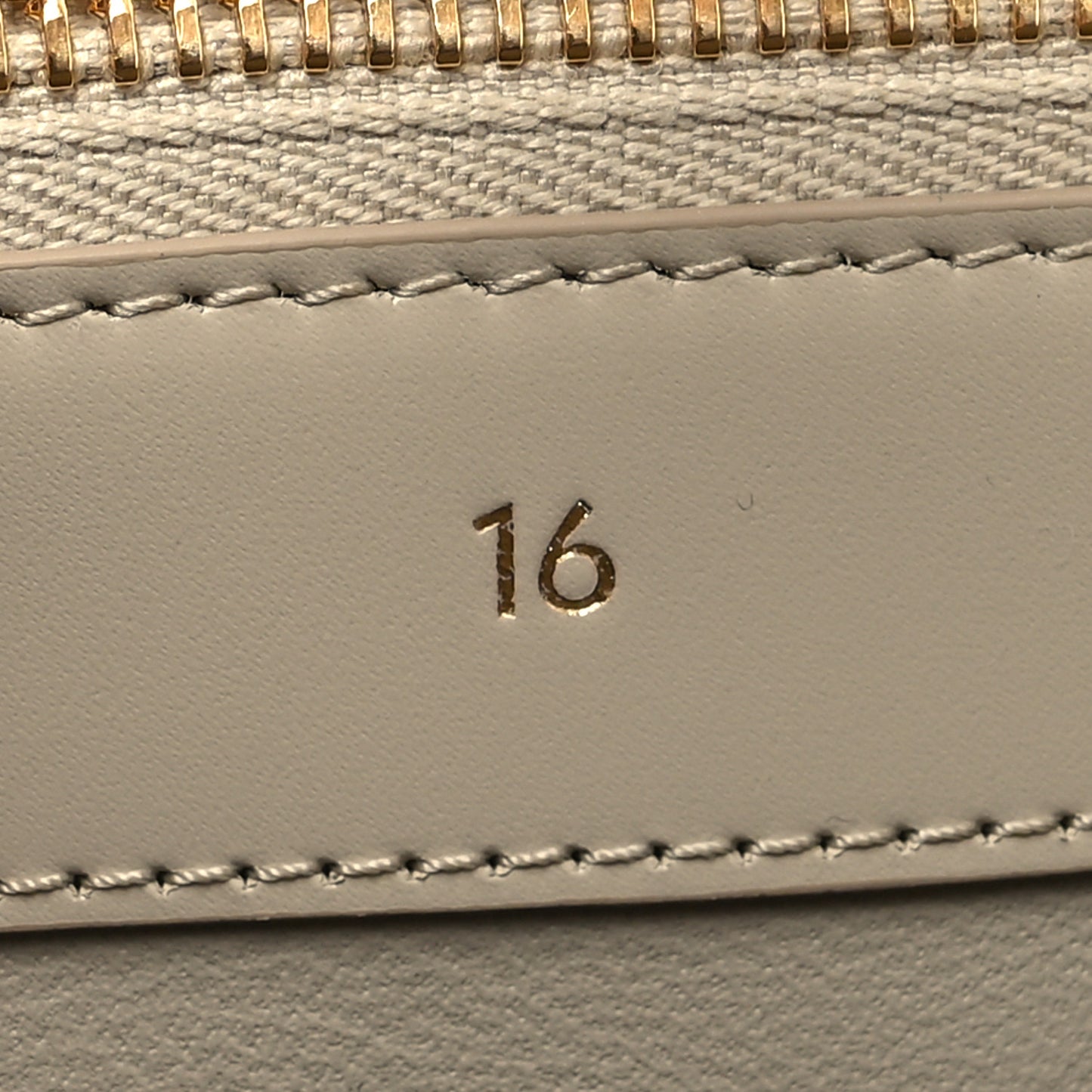 Satinated Calfskin Small 16 Top Handle Bag Beige