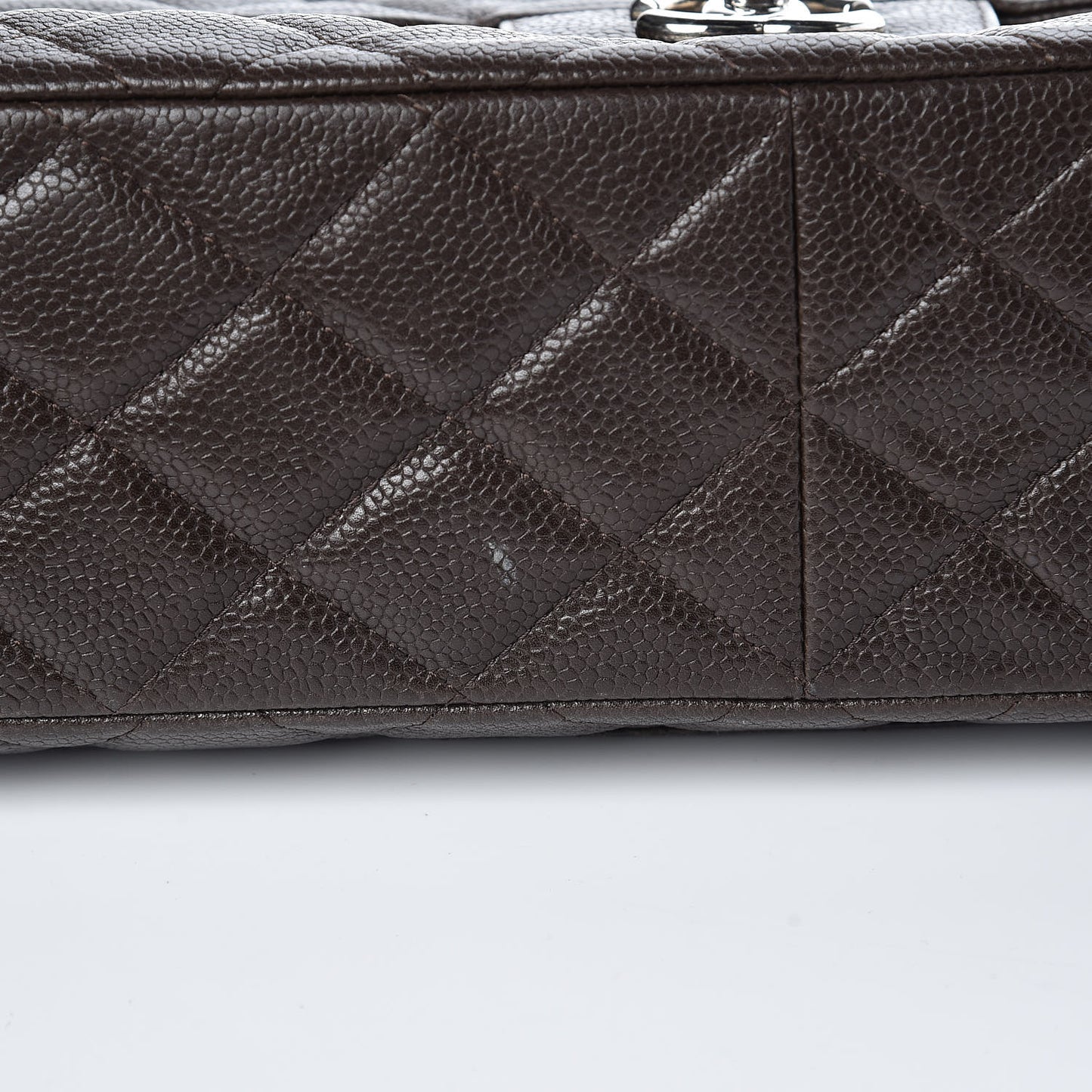 Caviar Quilted Jumbo Single Flap Brown